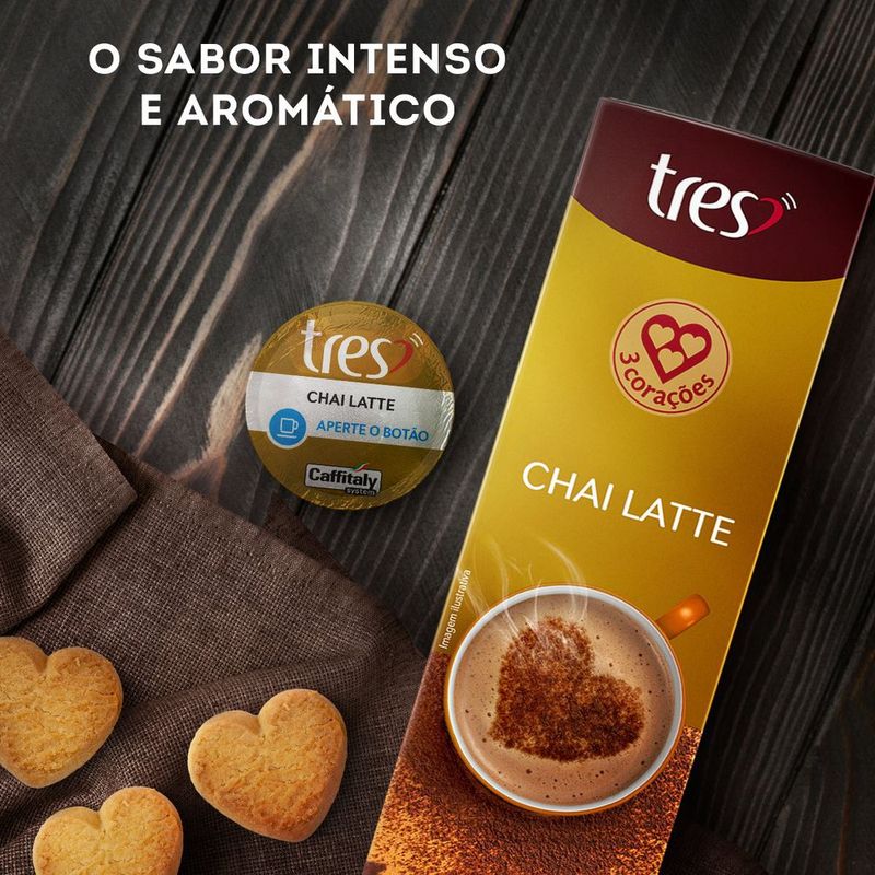 邦楽 Hearts*Capsule colate 3396 CD Café em Cápsula 3 Corações Chai Latte | Com 10 Cápsulas