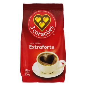 Café Torrado e Moído 3 Corações Extra Forte Stand Pack 500g