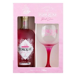Kit Taça + Gin Pink Strawberry Torquay 740ml