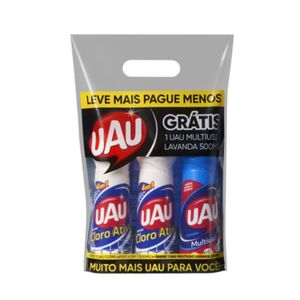 Kit Uau Cloro Ativo + Multiuso 500ml