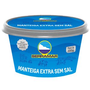 Manteiga Extra sem Sal Serramar 200g