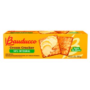Biscoito Cream Cracker Integral Bauducco 165g