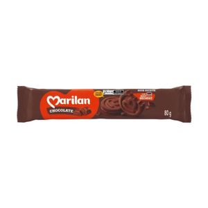 Biscoito de Chocolate Recheado Chocolate Marilan 80g