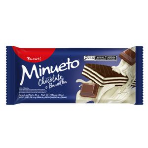 Wafer Chocolate Recheado Baunilha Minueto 81g