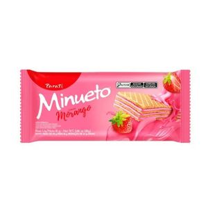 Biscoito Wafer Recheado Morango Minueto 81g