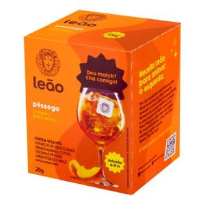 Chá Pêssego Drinks Leão 10 Unidades 20g