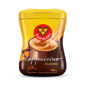 Cappuccino 3 Corações Clássico Pote 400g