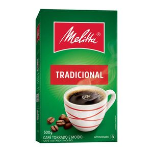 Café Torrado e Moído Melitta Tradicional Vácuo 500g