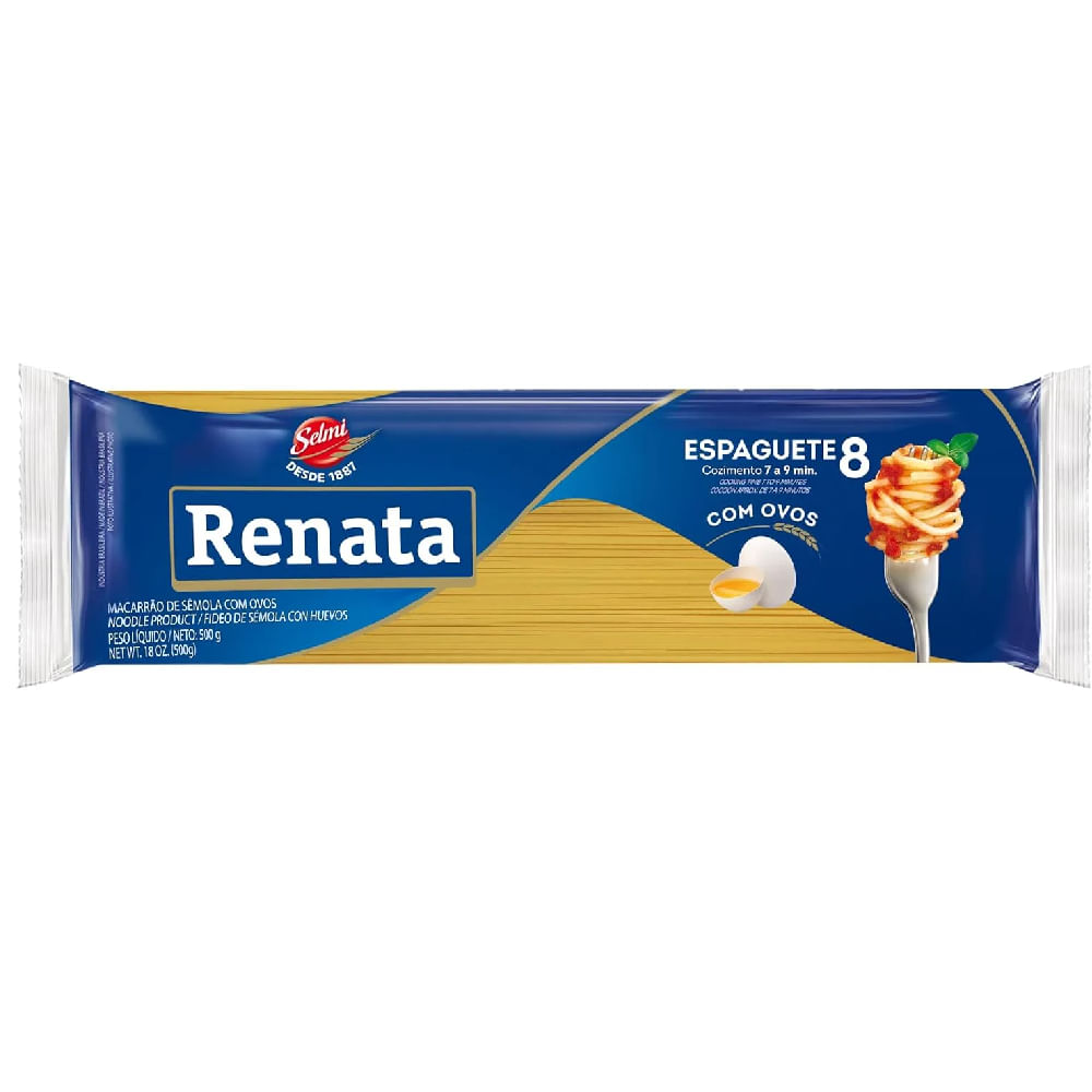 Macarrão com Ovos Espaguete 8 Renata 500g - Supermercado Coop