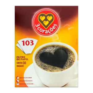 Filtro de Papel 103 3 Corações com 30 Unidades