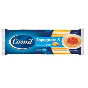Macarrão Camil Massa com Ovos Espaguete Nº8 500g
