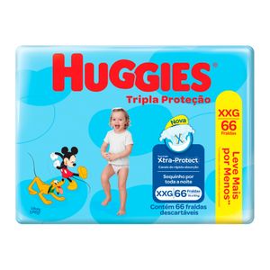 Fralda Huggies Tripla Proteção XXG 66 Unidades