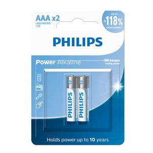 Pilha Alcalina Aaa Phillips 2 Unidades