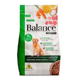 Alimento para Cães Adultos Raças Médias e Grandes Carne e Frango Balance 10,1kg