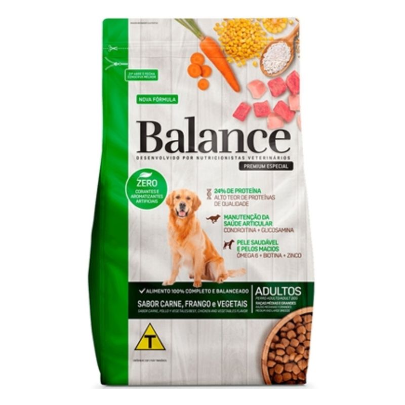 Alimento-para-Caes-Adultos-Racas-Medias-e-Grandes-Carne-e-Frango-Balance-900g