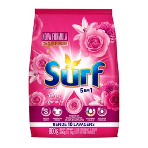 Detergente em Pó Surf 5 em 1 Rosas e Flor de Lis 800g