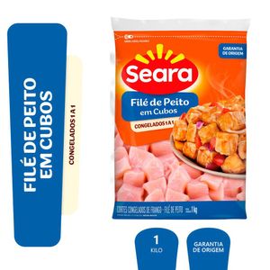 Filé de Peito de Frango em Cubos Seara IQF 1kg