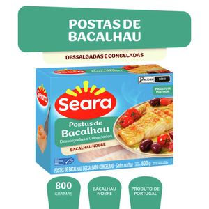 Postas de bacalhau Seara Pescados 800g