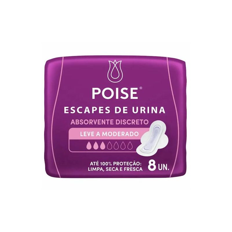 Absorvente-Discreto-Escape-Urina-Poise-C8