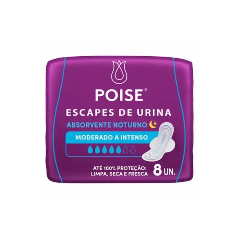 Absorvente-Noturno-Escape-Urina-Poise-C8
