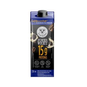 Bebida Power Whey Cappuccino Cookies'N Cream Zero Lactose 3 Corações 250Ml