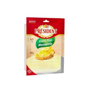 Queijo Mussarela Fatiado Extra Fino Président 150G