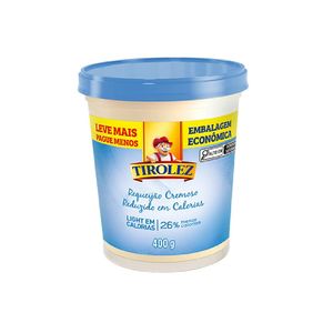 Requeijão Cremoso Light Tirolez Embalagem Econômica Leve Mais Pague Menos 400G