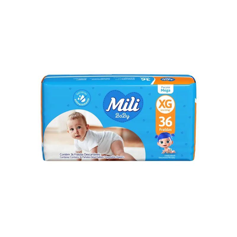 Fralda Mili Baby Mega Xg Com 36 Unidades - Supermercado Coop