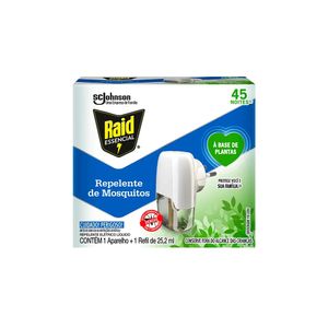 Repelente De Mosquito Elétrico 1 Aparelho + Refil 25,2Ml Raid