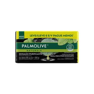 Sabonete Em Barra Argila Preta E Óleo De Eucalipto Palmolive 85G Leve 6 Pague Menos