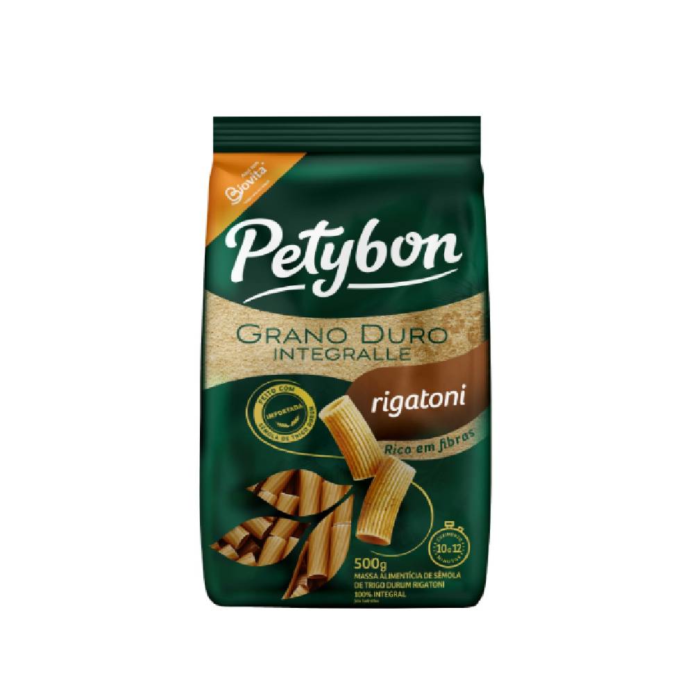 Macarrão Petybon Grano Duro Rigatoni Integralle 500g