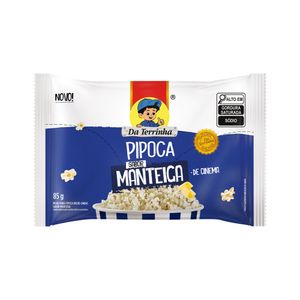 Pipoca Para Micro-Ondas Manteiga De Cinema Da Terrinha 85G