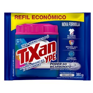 Tira Manchas Em Pó Roupas Brancas E Coloridas Tixan Ypê Refil 380G