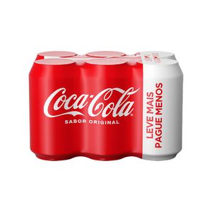 Pack Refrigerante Coca-Cola Original 350ml 6 Latas