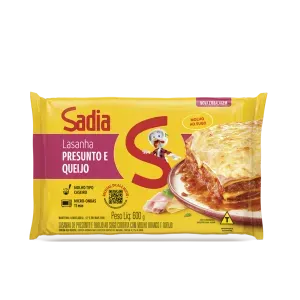 Lasanha Congelada Sadia Presunto e Queijo ao Sugo 600g