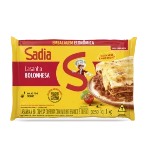 Lasanha Congelada Sadia Bolonhesa 1kg Embalagem Econômica