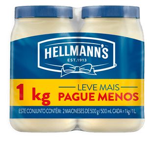 Pack Maionese Hellmann's Pote 1kg 2 Unidades