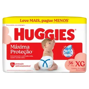 Fralda Descartável Infantil Huggies Supreme Care XG 56 Unidades