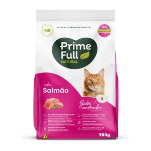 Alimento Para Gato Castrado Sabor Salmão Prime Full 900G