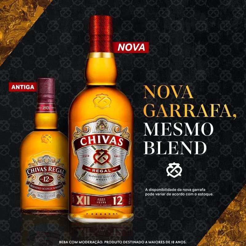 Whisky Escocês 12 Anos Chivas Regal 750ml - Supermercado Coop