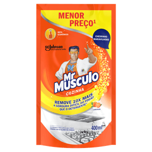 Limpador Desengordurante Cozinha Laranja Mr Musculo Refil 400Ml