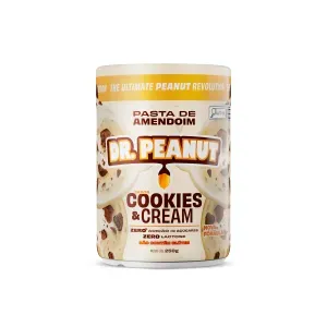 Pasta De Amendoim Sabor Cookies & Cream Com Whey Protein Zero Açúcar Dr. Peanut 250G
