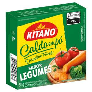 Caldo em Pó Sabor Legumes Kitano 37,5g