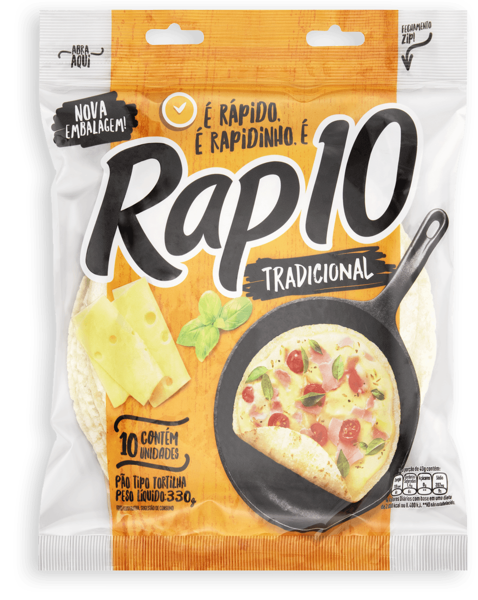 Pão Tortilha Rap10 Tradicional 297g - Supermercado Coop