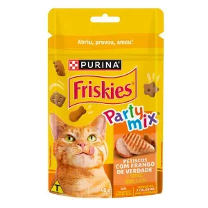 Petisco para Gatos Frango, Fígado e Peru Friskies Party Mix 40g