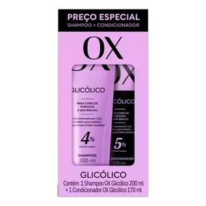 Kit Shampoo 200Ml + Condicionador 170Ml Glicólico Ox