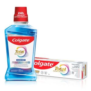 Kit Enxaguante Bucal Prevenção Ativa Clean Mint 500Ml + Creme Dental Prevenção Ativa Original Mint 90G