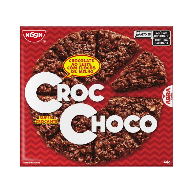 Chocolate Ao Leite Com Flocos De Milho Croc Choc Nissin 44G